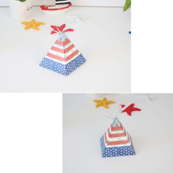 Коробка конфеты картона пирамиды упаковки еды американского флага Biodegradable бумажная