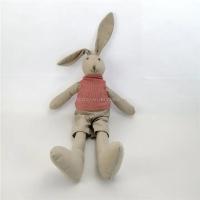 ODM OEM brinquedos de coelhos de pelúcia de algodão de linho personalizado de pernas compridas brinquedos de coelho de Páscoa