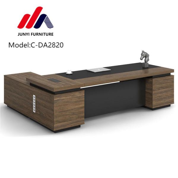 Stylish L-shaped Executive Office Desk for Director and Manager in Modern Design
