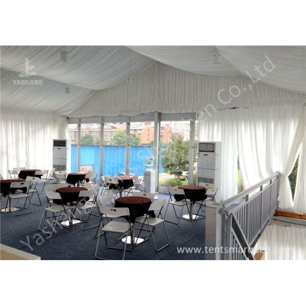 Tailor Made Transparent Glass Wall Outdoor Luxury Wedding Tents With Gorgeous Ornaments
