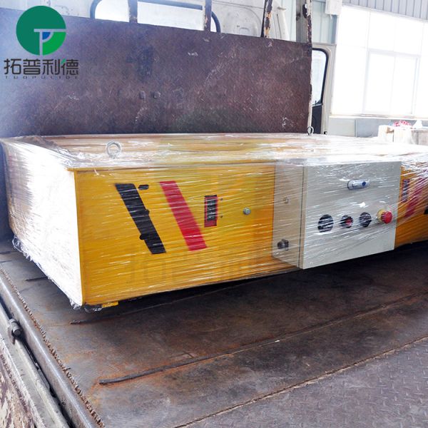 Motorized Electric Trackless Transporter Platform Trailer For Storage Warehouse Cargo