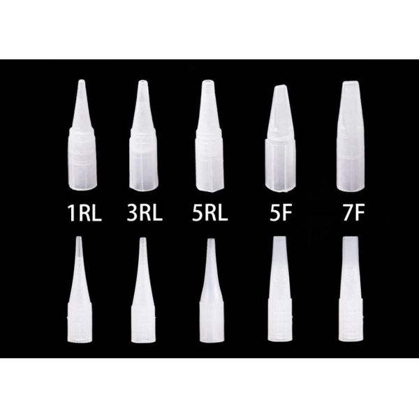 7F Transparent Eyebrow Plastic Tattoo Machine Needle Individual Package