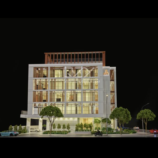 1:30 Scale Realistic Luxury Apartment Model with iPad Controlled Lighting for Dubai Real Estate