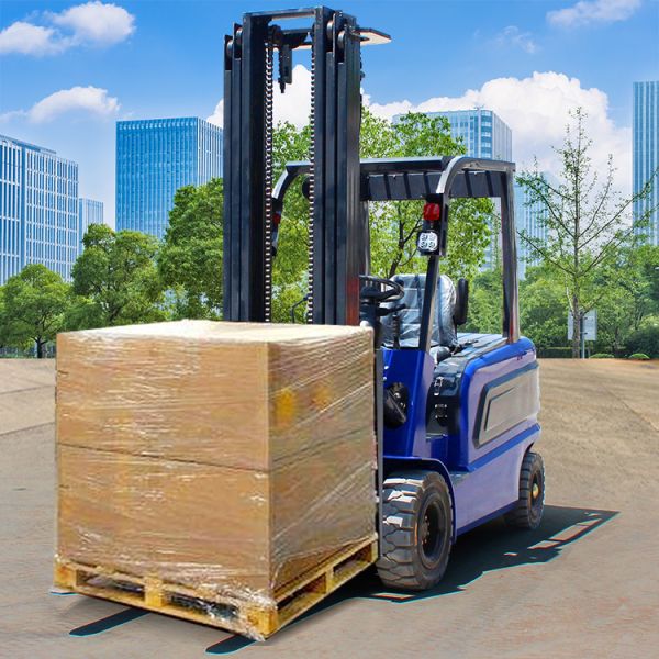 4 Wheel Electric Forklift Truck Large Wheel Forklift Full Electric Pallet With Four Big Tyres