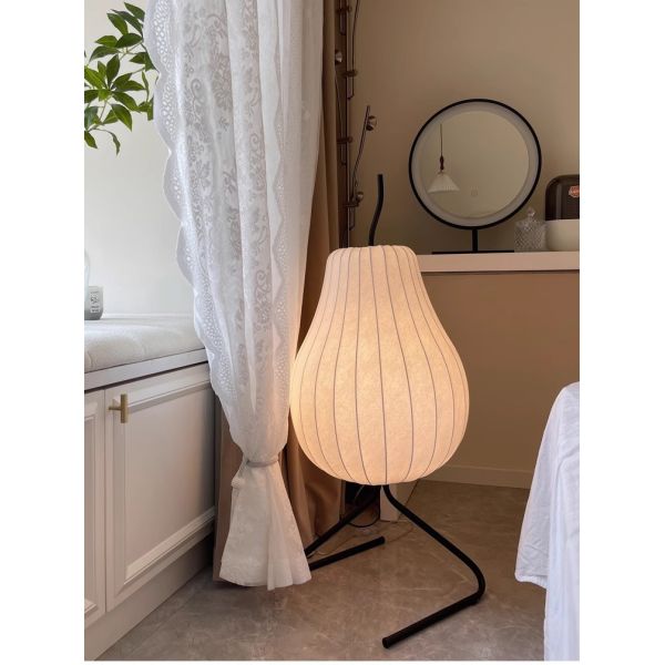 JYLIGHTING Créé Japandi Wabi Sabi Style Pear Matrail en fer Morden Éclairage de sol pour le salon Lampes de sol de concepteur