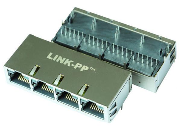 ARJM14A3-811-AA-CW2 1 x 4 Side Entry Multi - port 5G RJ45 Jack With LEDs