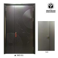 Protection de l'environnement Porte pivotante en aluminium résistante à la rouille 90 mm Porte pivotante moderne
