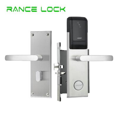 ANSI Mortise Hotel Door Lock Silver Smart Lock With Handle