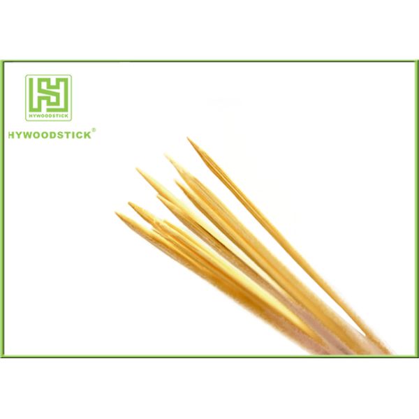 Disposable Bamboo Barbecue Skewers Fruit Cocktail Sticks 300mm X 3.0mm Size