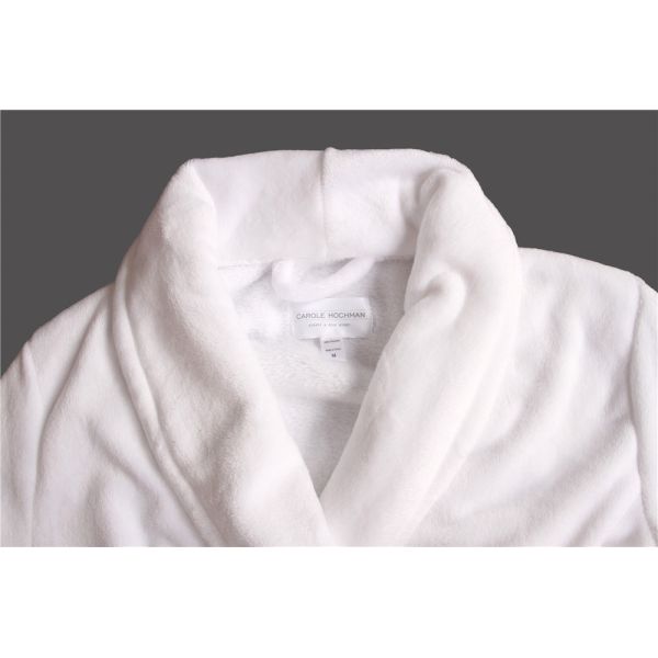 Stockpapa 100% Polyester Womens White Long Bathrobe For Winter