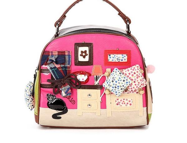New Korean version of casual retro Mobile Messenger bag shell cartoon female zipper