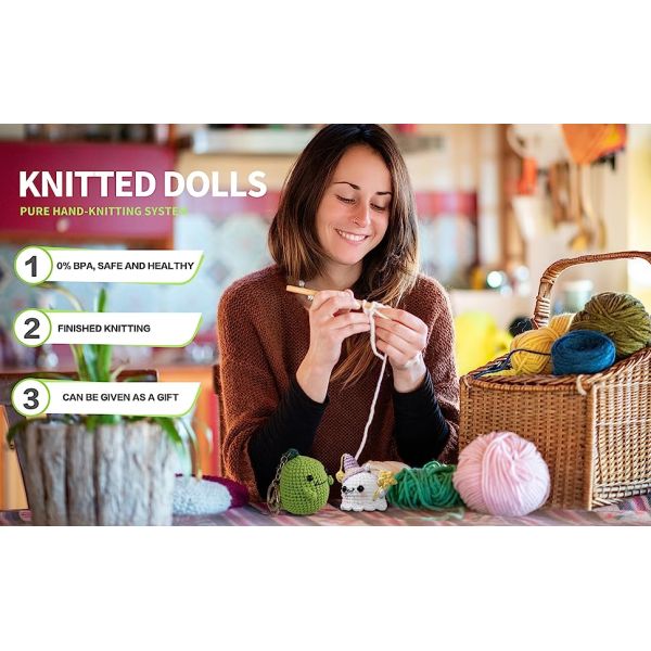 Handmade Crochet Keychain Stuffed Animal Crafts Knitted Crochet Toys - Keychain Accessory- Octopus - Handmade Keychain