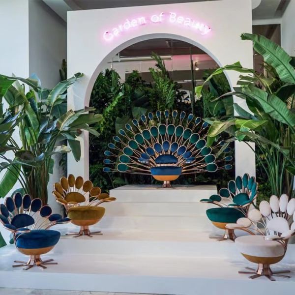 Peacock Single Sofa Chair Classical Contemporary Luxury Light Single Sofa