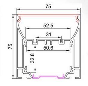 Anodized led aluminum profile milky cover LED extrusion profiles LED profiles for led strips lights