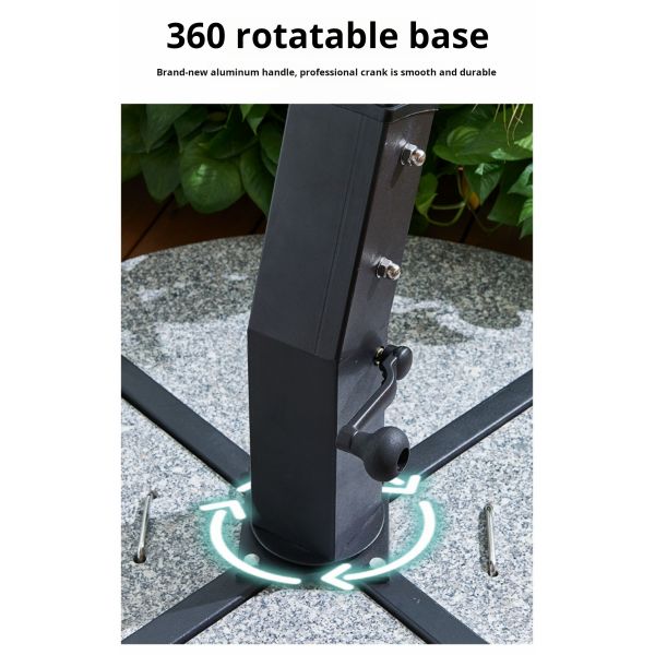 Large Garden Patio Umbrella 2.7 Metre Parasol 2.5*2.5M/3*3M