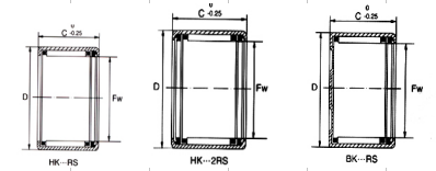 50mm NBR Seals HK/BK 2RS Drawn Cup Needle Bearing