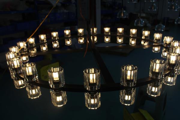 Lâmpadas de cristal de vidro pendurado quente K5 para quarto Vila Sala de estar Dimensão D 120CM