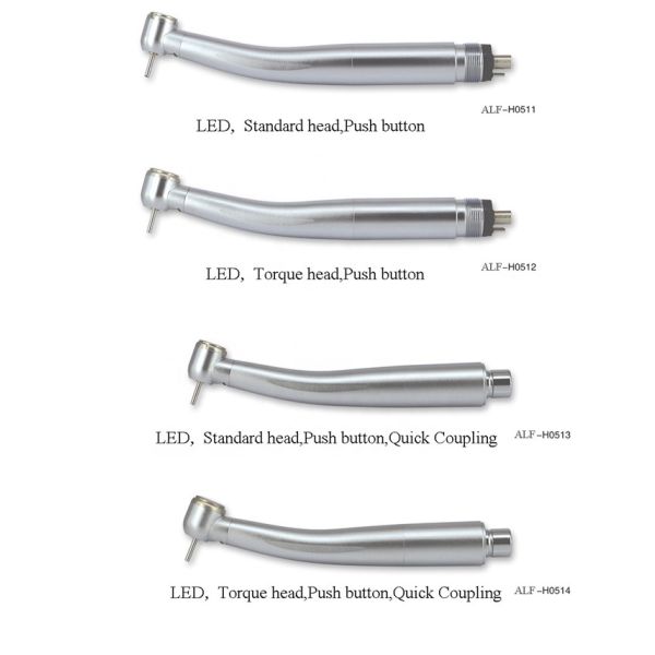 Single Spray 4 Holes Dental Turbine Handpiece 18W With Ceramic Bearings