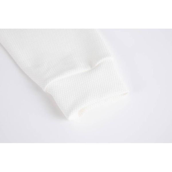 Unisex Textured Piqué Classic Polo Shirt with Breathable Half-Zip Mock-Neck Top