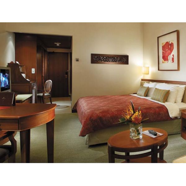 High Grade Hotel Bedroom Furniture Sets With Modern Platform Bed Writing Desk