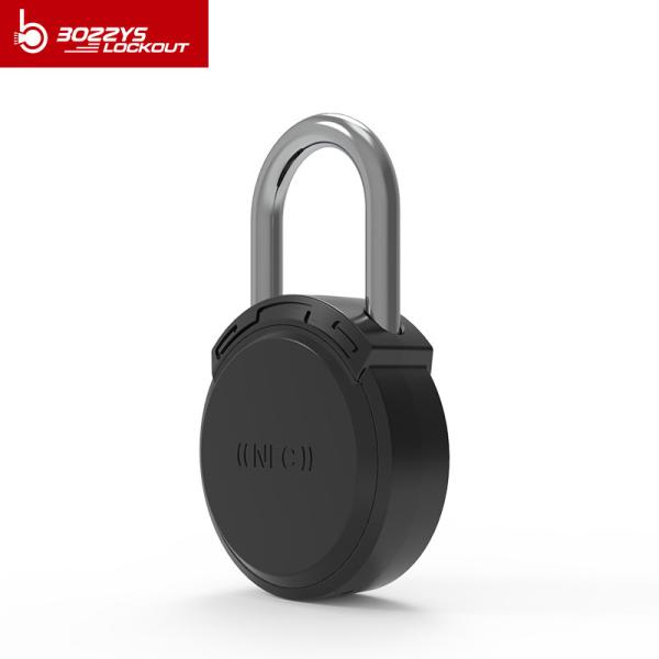 Black Keyless USB Rechargeable Door Lock NFC Smart Padlock Quick Unlock Zinc alloy Metal Self Developing Chip