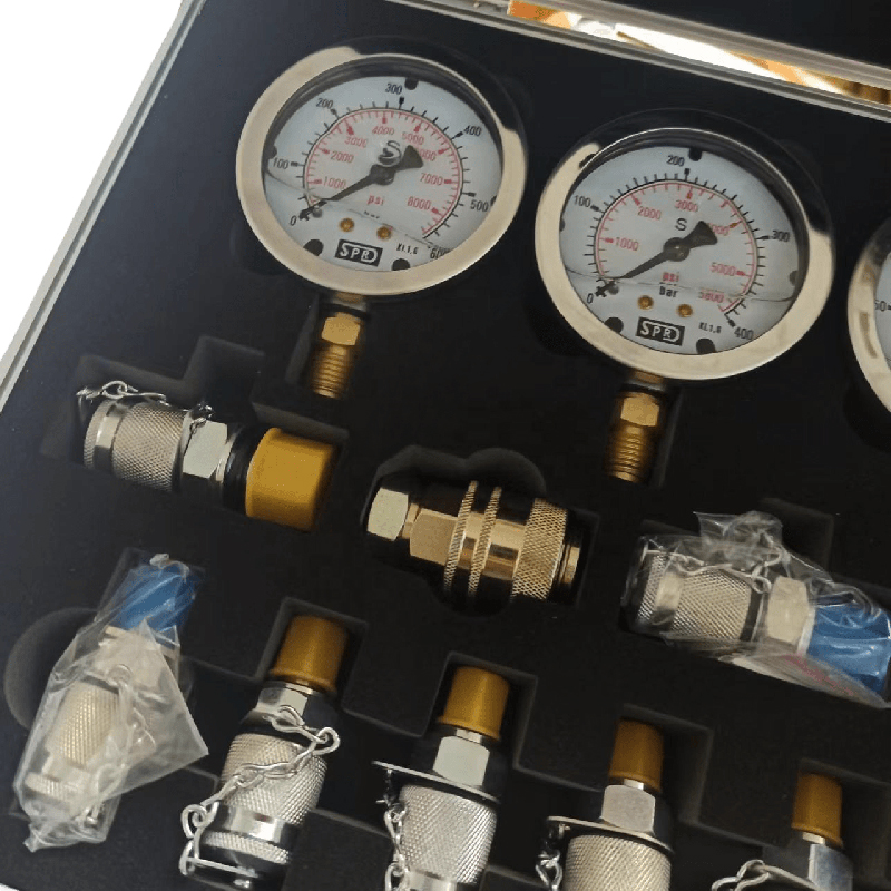 Universal Digital Hydraulic Pressure Gauges Excavator Hydraulic Pressure Test Kit 0-60Mpa Pressure Gauge