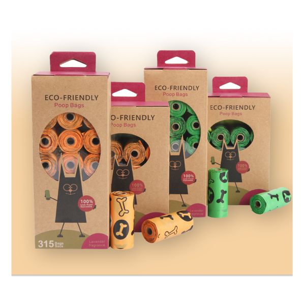 Customize Logo Pet Poop Clean Bags EPI Biodegradable Dog Cat Waste Garbage Bags 315 Count