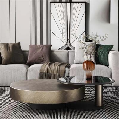 Light Luxury Oval Metal Coffee Table Combination Custom Luxury Modern Coffee Tables