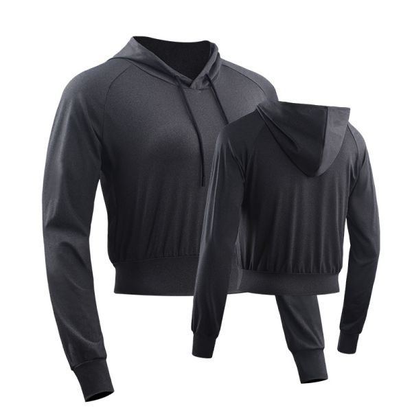 Верхняя часть урожая молнии логотипа изготовителя фабрики OEM изготовленная на заказ с курткой высокой йоги талии Breathable атлетической