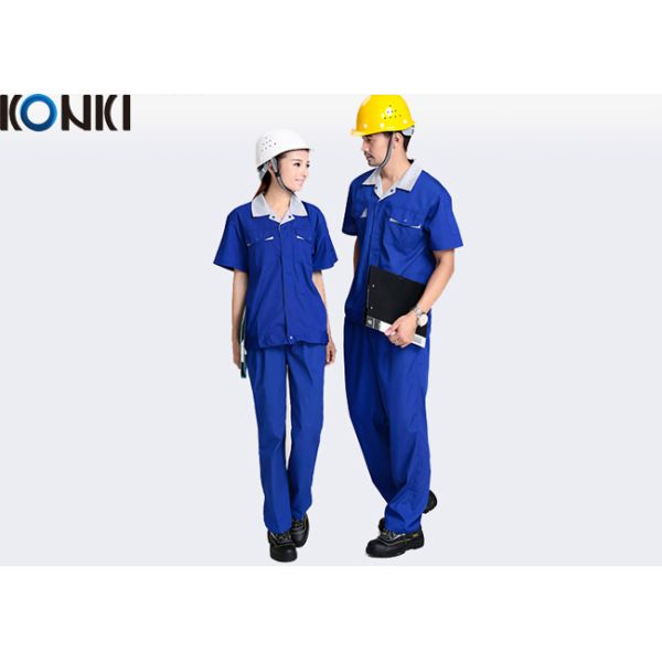 Blue Wear Work Trousers Custom Comfortable Work Uniform For Electrician / Worker