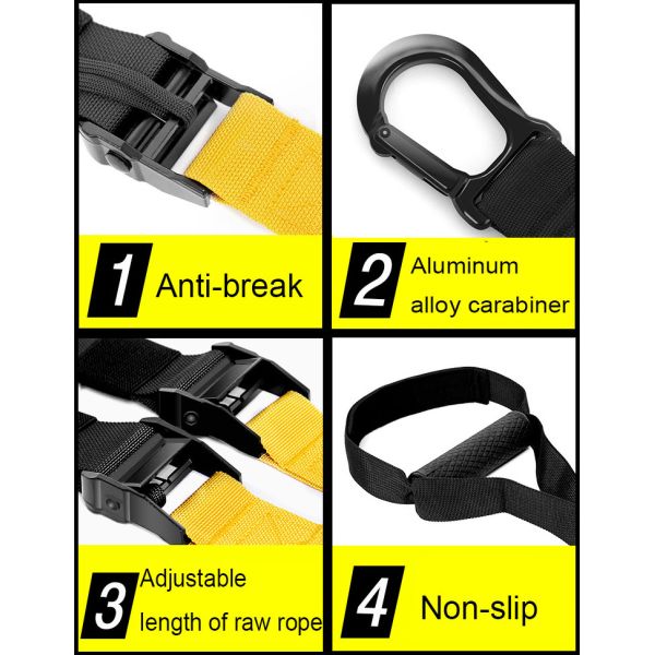 Hot Selling Nylon Durable Strength Bands Fitness Multifunction Suspension Trainer Straps Set