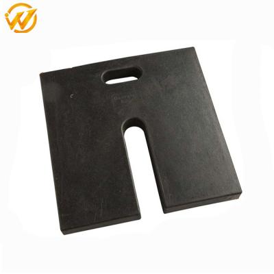 Durable Black Rubber Pole Base For Traffic Safety Product , 45.72*45.72*5.1cm