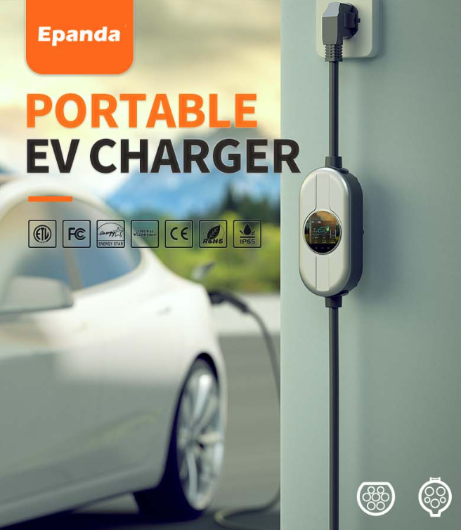 IP65 Electric Vehicle Charger Home Charging Mode 2 Portable EV Car Charger Cable