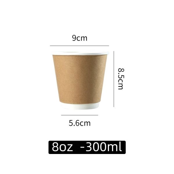 OEM Flexographic Printing Double Wall Disposable Paper Coffee Cup with Custom Design