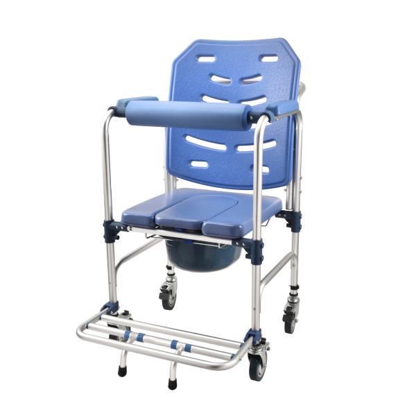wheelchair with toilet seat