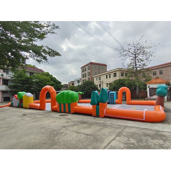 Коммерческая открытая надувная спортивная игра надувная симулируемая городская дорога надувная гоночная трасса воздушная трасса