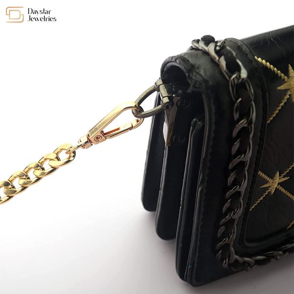 Плечевая сумка через плечо Замена плоской металлической цепи для сумки Diy Wallet