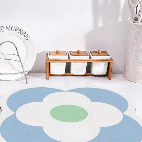Sustainable Non-Slip Custom Logo Pink Waterproof Washable Kitchen Deep Dish Mats