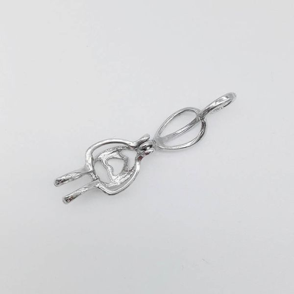 Copper Heart Cage Pendant with 6-7mm Pearl Essential Oil Diffuser DIY Locket Pendant