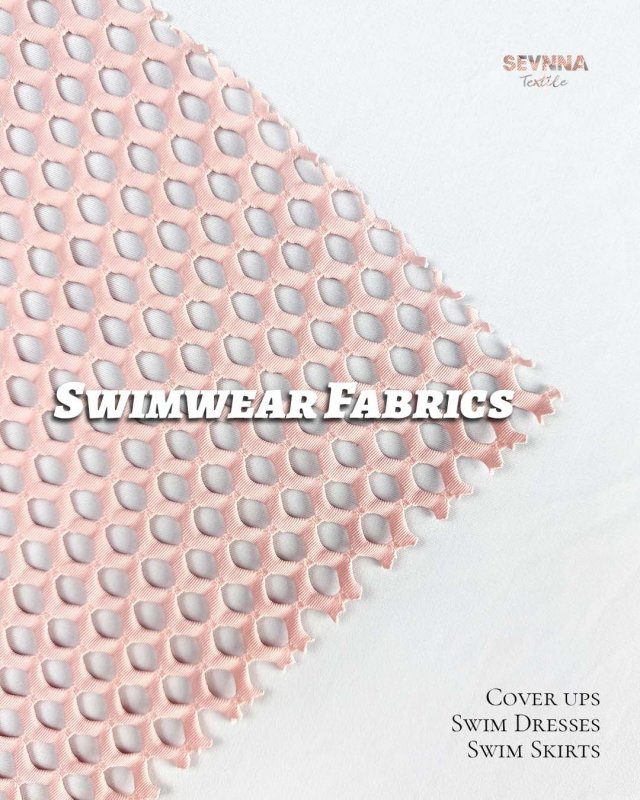 Slim Fit Recycled Swimwear Fabric Durable Stretch Material Perfect for Sustainable Swimwear and Activewear Applications