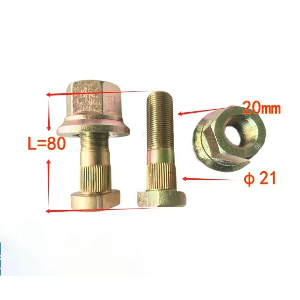 Boulons de roue à haute traction de qualité supérieure pour les bus Higer et BYD - PN 35LJP-01525