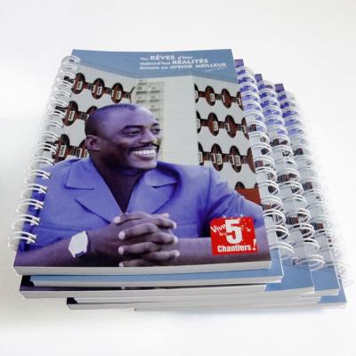 Impression faite sur commande personnalisée de bloc-notes de carnet d'obligatoire en spirale de YO pour des affaires