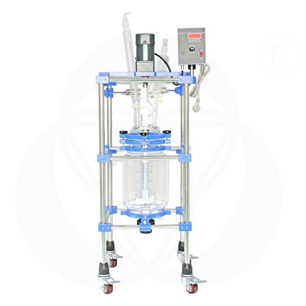 Brake Type Corner Wheel Glass Reactor 50-600 Speed Borosilicate Spray Heating 220V 60Hz