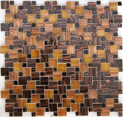 kitchen backsplash tile aluminum mix glass mosaic tile LAR003