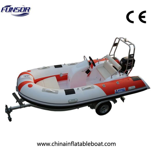 Red Color High Speed  Rigid inflatable boat for entertainment
