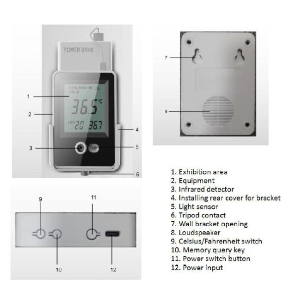 Дверной звонок держателя стены умный беспроводной