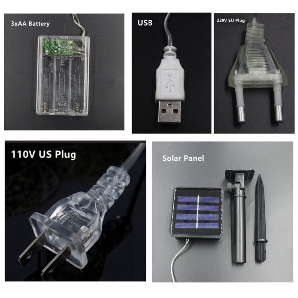 Christmas Decoration String Solar Gift Light Holiday Ornaments 2.5cm Ball 1.2V 600mAh
