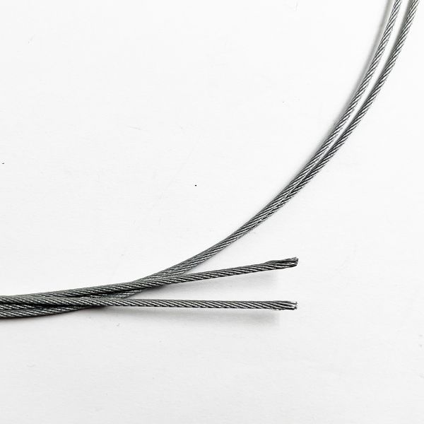 Non-Alloy 8x7 1x19 1.5mm Stainless Steel Control Cable Galvanized Wire Rope for Textile Machinery