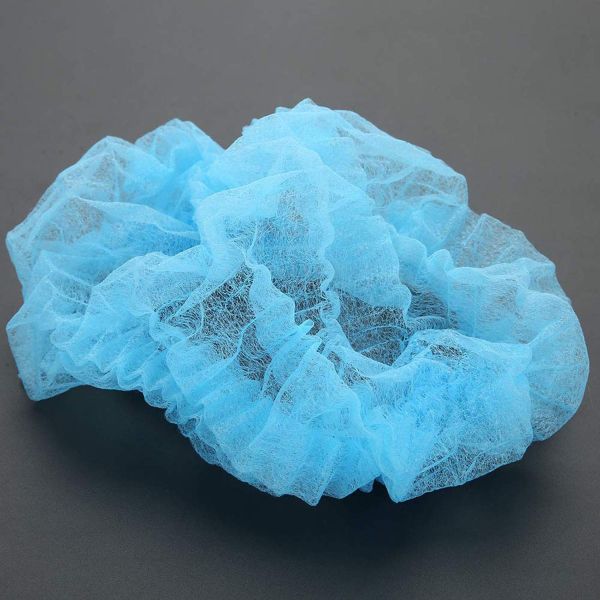 S&J single elastic clip cap disposable non woven strip clip hair shower cap custom pp pe plastic nurse medical clip cap