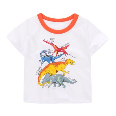 Dinossauro pequeno do pescoço da camisa O das camisas de esportes T das crianças 24kg de 130CM